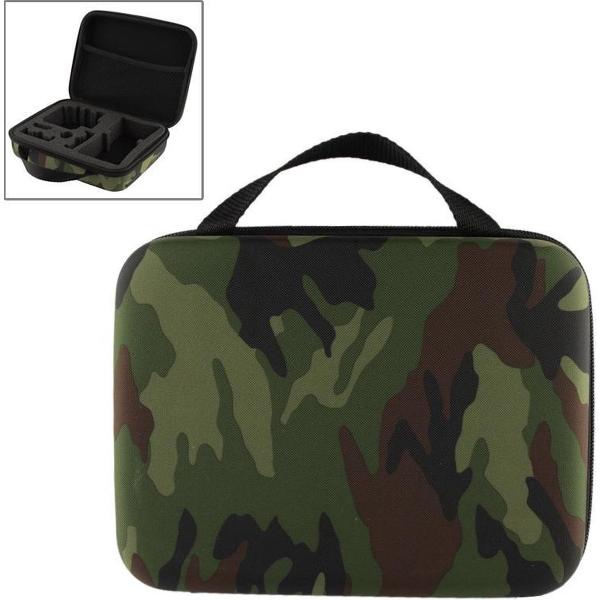 Camouflagepatroon EVA schokbestendige waterdichte draagbare hoes voor GoPro HERO 4 / 3+ / 3/2/1, maat: 21cm x 16cm x 6.5cm