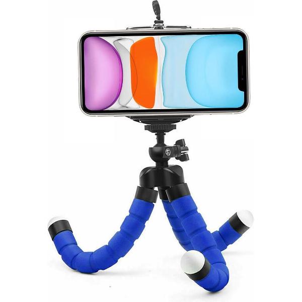 Tripod Smartphone Mini Statief Fotocamera Flexibel Universeel - Blauw