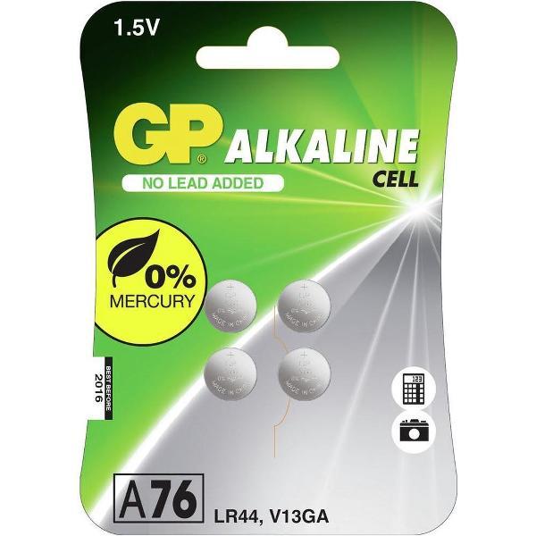 GP Alkaline 76A (LR44) knoopcelbatterijen - 4 stuks