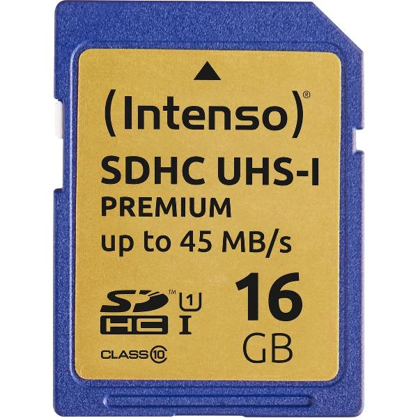 Intenso 3421470 flashgeheugen 16 GB SDHC UHS-I Klasse 10