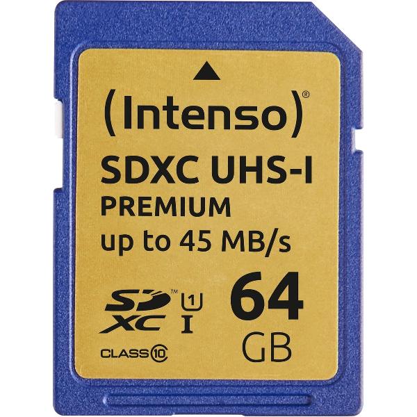 Intenso 3421490 flashgeheugen 64 GB SDXC UHS-I Klasse 10