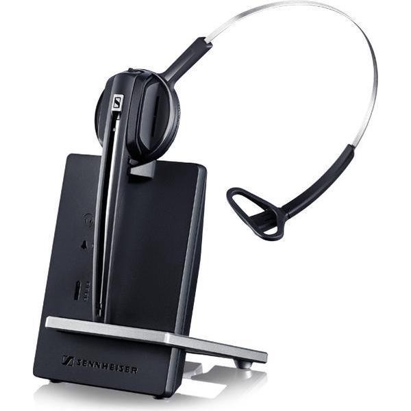 Sennheiser D 10 USB Monauraal oorhaak, Hoofdband Zwart, Zilver hoofdtelefoon