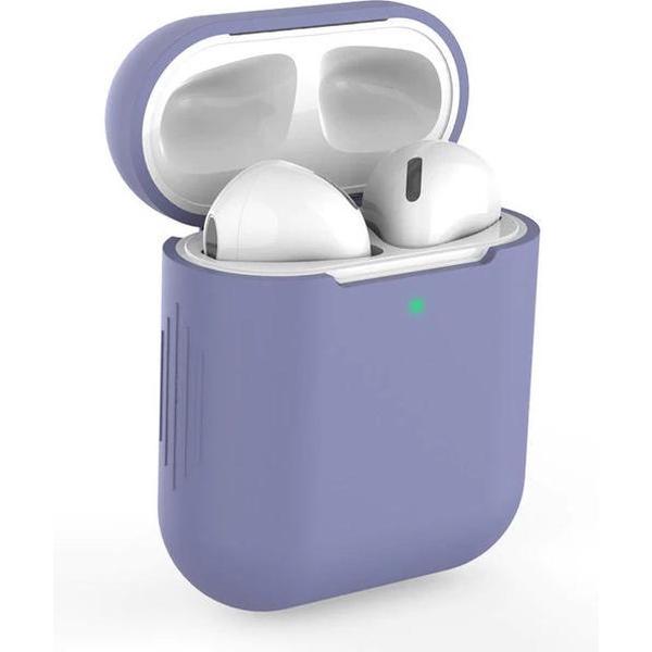 Siliconen Airpod case - Paars - Airpods Pro Hoesje - Airpods Cover - Beschermhoesje voor Apple AirPods