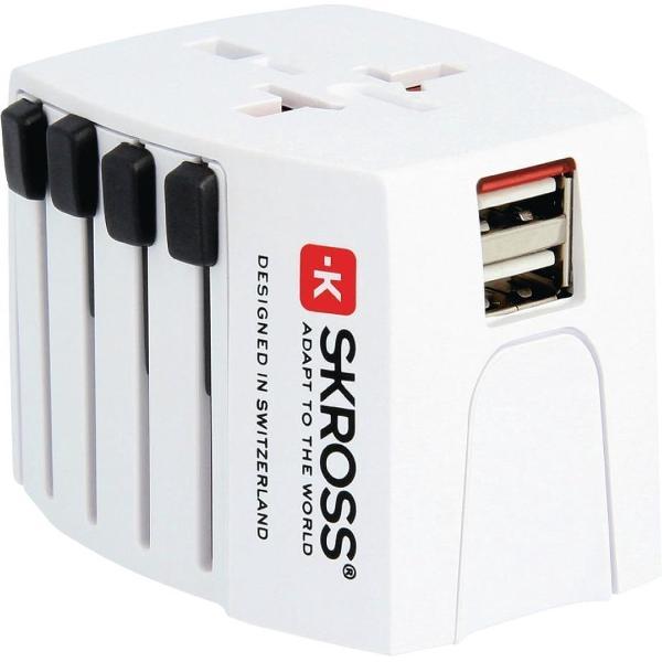 Skross SKR1302930 Reisadapter Wereld Muv Usb Ongeaard