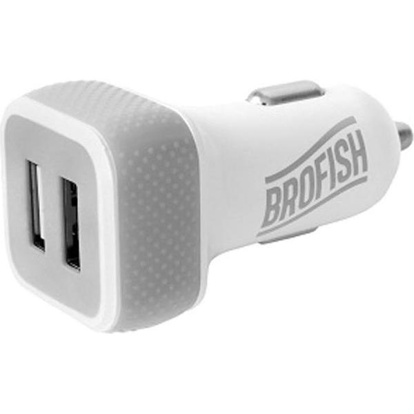 Brofish USB Carcharger Duo White & Blue