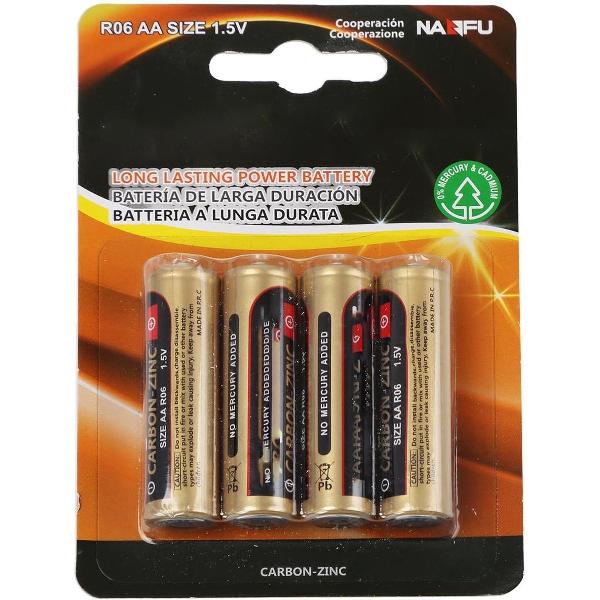 Batterij - Aigi Azo - AA/LR06 - 1.5V - Alkaline Batterijen - 4 Stuks