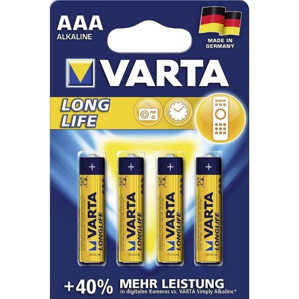 Varta Longlife Extra AAA Batterij - Alkaline - 4 stuks