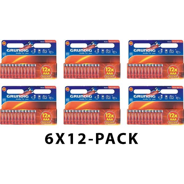 Grundig Alkaline LR3 AAA batterijen – Voordeelverpakking 72 stuks