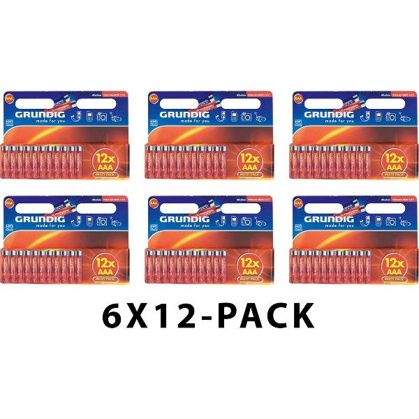 Grundig Alkaline LR3 AAA batterijen – Voordeelverpakking 72 stuks