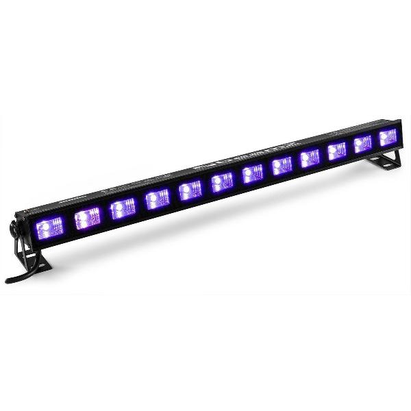 Blacklight - BeamZ BUVW123 LED Blacklight en LED BAR met 12 Blacklight en Warm Witte LED's - 40W