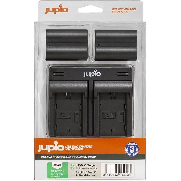 Jupio Value Pack: 2x Battery NP-W235 + USB Dual Charger