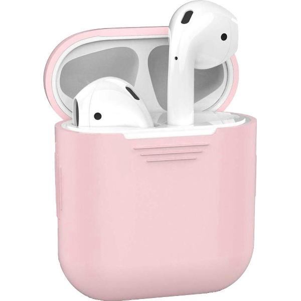Siliconen Bescherm Hoesje Cover voor Apple AirPods 2 Case - Licht Roze