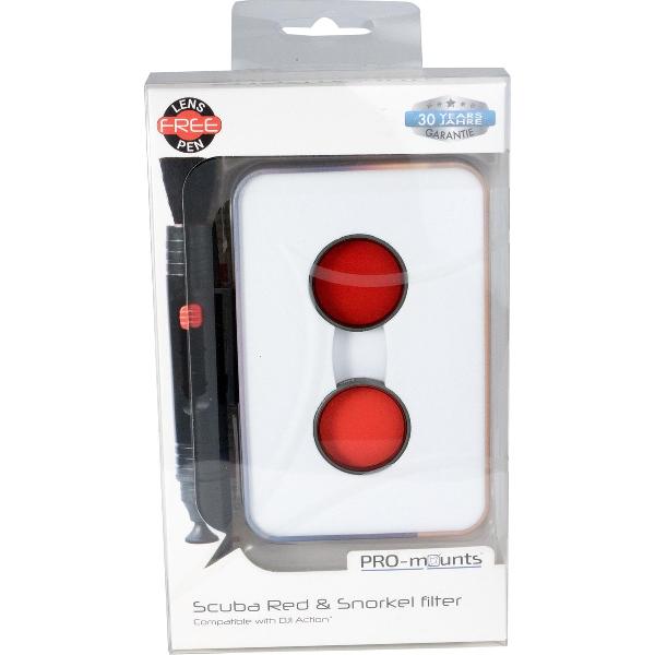 PRO-mounts Scuba Red & Snorkel Filter DJI Action