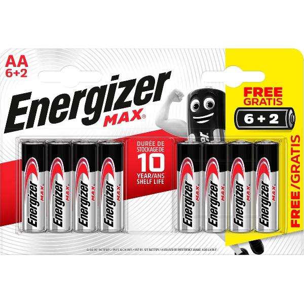 Energizer max AA 1.5V 6+2 gratis