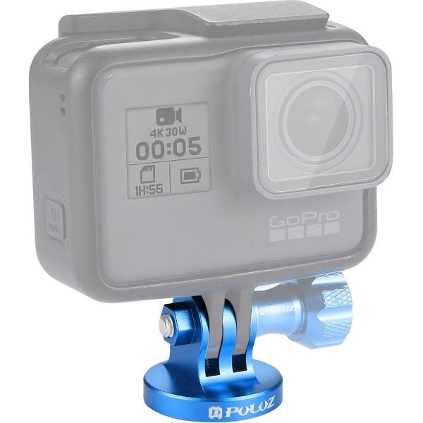PULUZ 1/4 inch schroefgat statief CNC-adapter voor GoPro HERO8 zwart / max / HERO7, DJI OSMO Action, Xiaoyi en andere actiecamera's (blauw)