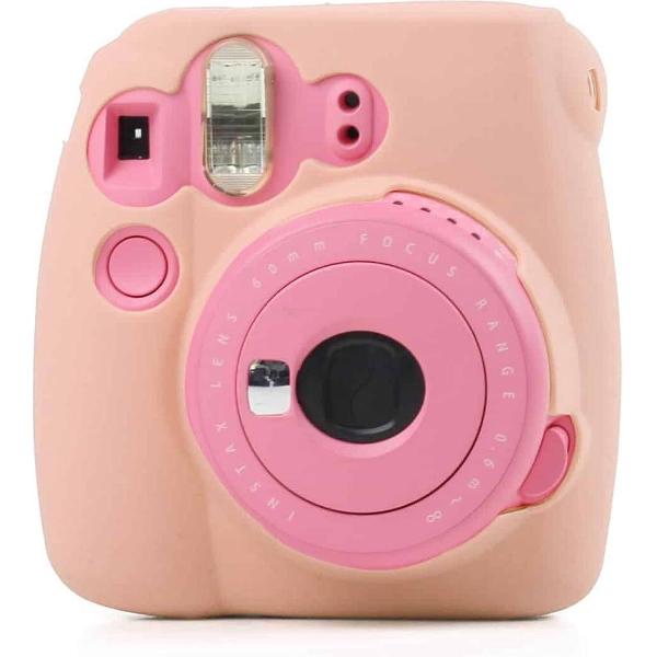 Fluorescerende zachte siliconen beschermhoes voor FUJIFILM instax mini 9 / mini 8+ / mini 8 (roze)
