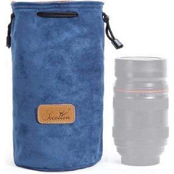 SCCOTTON Liner Schokbestendige digitale bescherming Draagbare SLR-lenstas Micro enkele cameratas Rond Blauw M