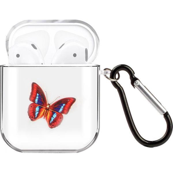 By Qubix - AirPods 1/2 hoesje Painting series - hard case - Vlinder - Schokbestendig - AirPods hoesjes