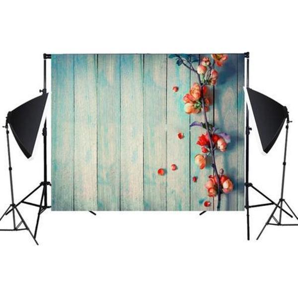 1,25 mx 0,8 m Imitatie Houtnerf Board Gourmet 3D Foto Fotografie Achtergronddoek (MB7)