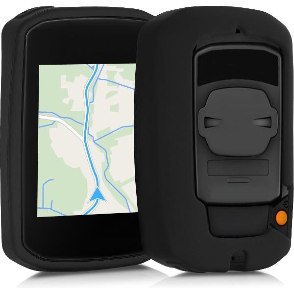 kwmobile hoes voor Bryton Rider 15 Neo - Siliconen beschermhoes voor fietsnavigatie - zwart