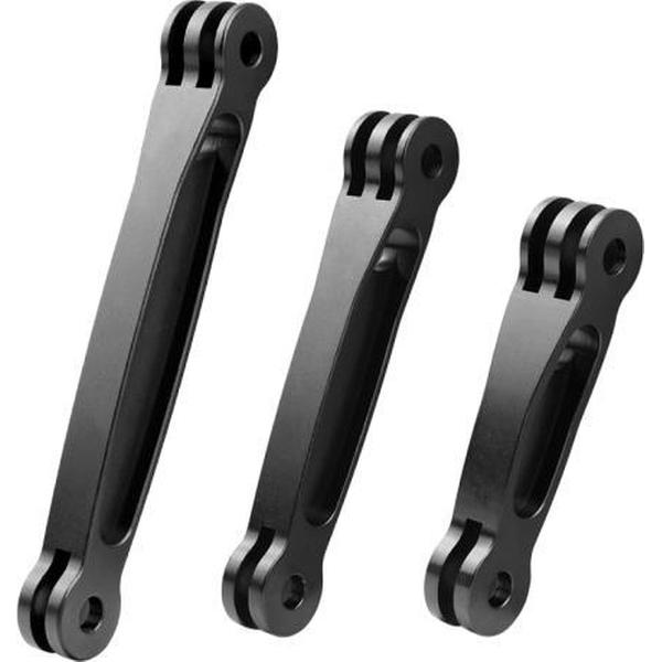 3 in 1 Joint Aluminium Verlengarm Grip Extenter voor GoPro HERO9 Black / HERO8 Black / 7/6/5, Insta360 One R, DJI Osmo Action, Xiaoyi Sport Camera's