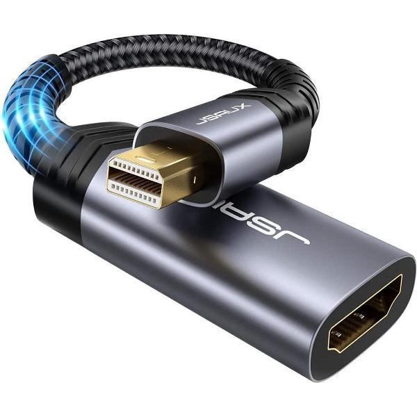 thunderbolt naar hdmi - ZINAPS Mini DisplayPort-naar-HDMI-adapter Duurzame Mini DP (Thunderbolt) Male naar HDMI Female Converter voor MacBook Air / Pro, iMac, Mac Mini, Microsoft Surface Pro 3/4, Lenovo Thinkpad etc, Gray