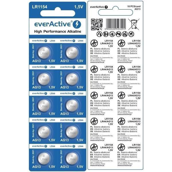10x in blister everActive AG13 G13 LR1154 LR44 BL164