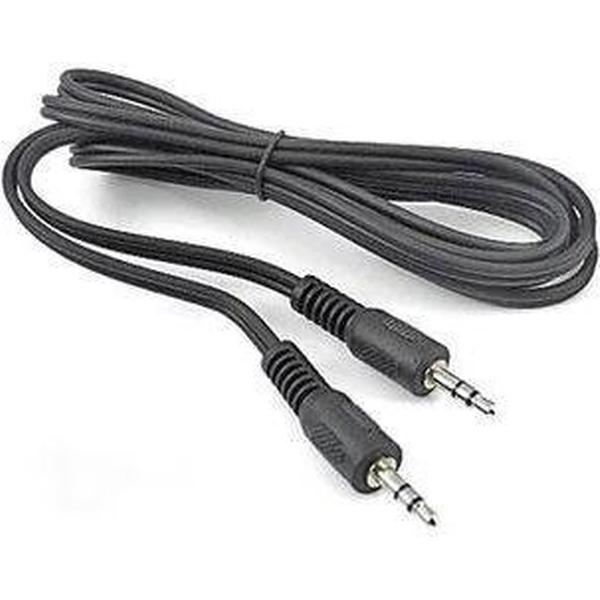 Aux kabel 2 meter 3.5mm - 3.5mm - zwart