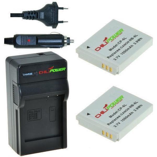 ChiliPower NB-6L Canon Kit - Camera Batterij Set