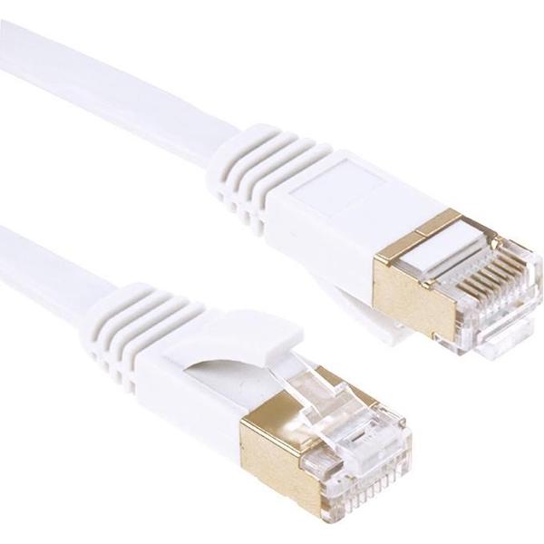 10m Goud verguld hoofd CAT7 High Speed 10Gbps ultra dun plat Ethernet netwerk LAN Kabel