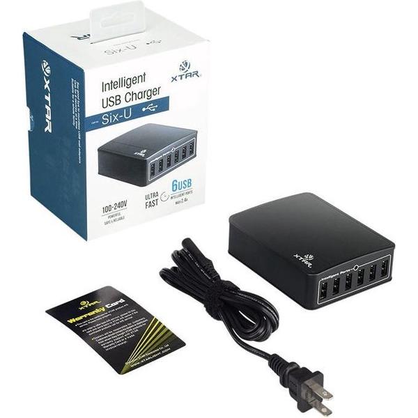 Xtar U1 SIX-U USB Lader Hub 6 2,4A onafhankelijke kanalen