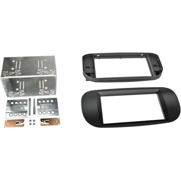 2-DIN paneel Fiat 500 06/2007- donker grijs