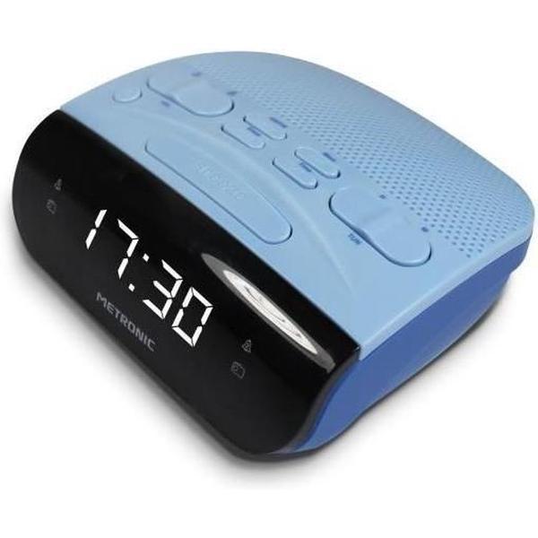 METRONIC 477033 Dubbele wekkerradio - Blauw