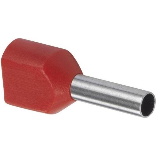 Duo Adereindhuls geisoleerd 1mm² rood - per 100 stuks