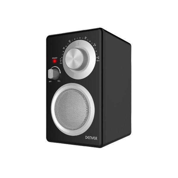 DENVER TR-40BLACK - FM Radio met AUX input - Zwart
