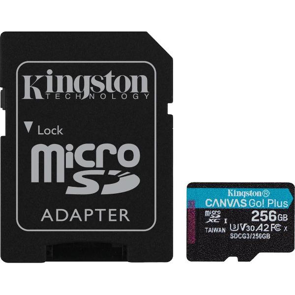 Kingston Technology Canvas Go! Plus flashgeheugen 256 GB SD Klasse 10 UHS-I