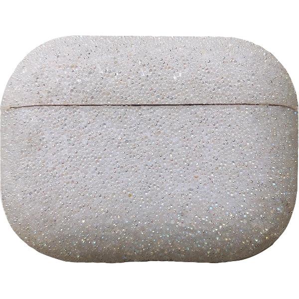 AirPods Pro Hoesje – Glitter Hard Case – Wit