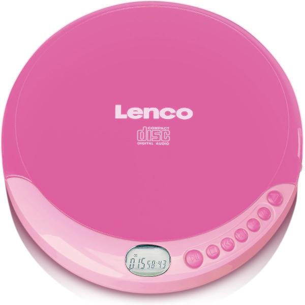 Lenco CD-011 - Discman met hoge kwaliteit oordopjes - Roze