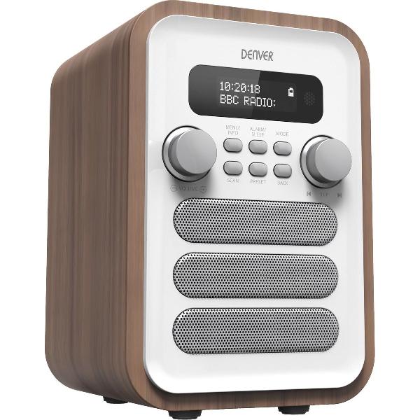Denver DAB-48WHITE - DAB radio - FM Radio - Bluetooth - Wit