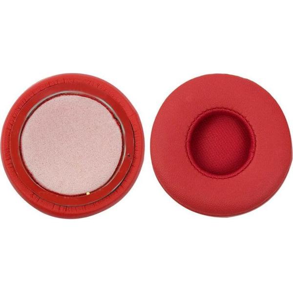 Luxe Lederen Oorkussen Set Voor Beats By Dr. Dre EP - Vervangende Koptelefoon Earpads - Oor Kussens - Ear Pads - Oorkussens Met Noise Cancelling Memory Foam Binnenlaag - Rood