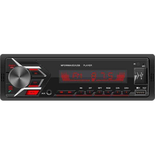 TechU™ Autoradio T50 – 1 Din + Afstandsbediening – Bluetooth – USB – AUX – SD – FM radio – Handsfree bellen