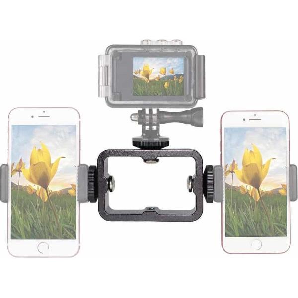 2 STKS Multi-Device Statief Adapter Live Broadcast Beugel 3 x 1/4 inch Schroefdraad Schroef Clip