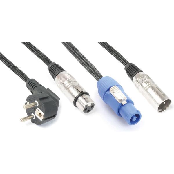 Combikabel – PD Connex AAP15 combikabel voor o.a. actieve speakers, 15 meter. Twee kabels in één!