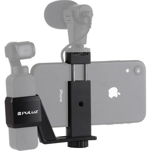 PULUZ metalen telefoonklemhouder + uitbreiding vaste standaardbeugel voor DJI OSMO Pocket