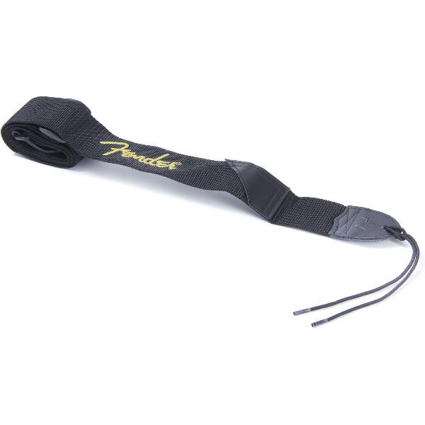 gitaarband zwart Yellow Nylongordel met Fender-Logo