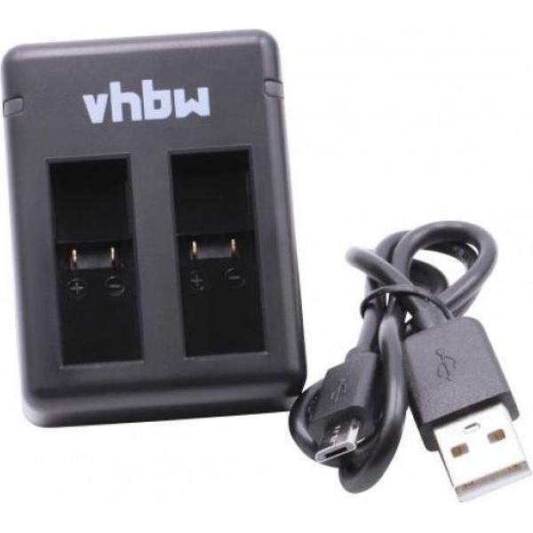 VHBW Camera duo acculader compatibel met GoPro Hero (2018), Hero5, Hero6 en Hero7 accu's (Micro USB)
