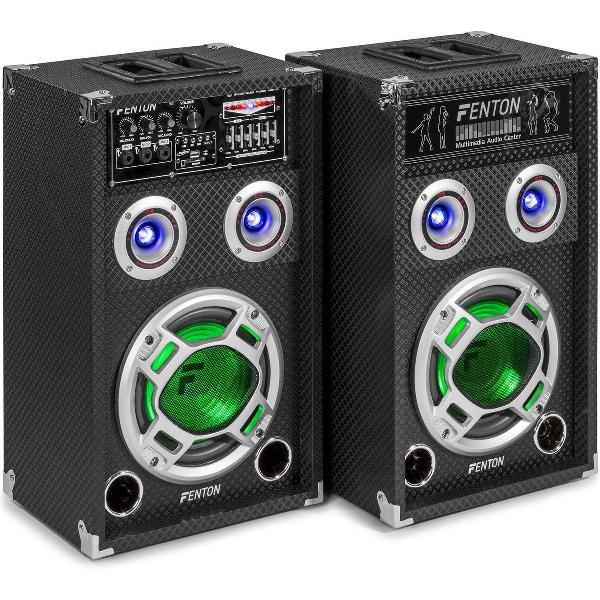 Actieve speakers - Fenton KA-08 - Actieve speakerset met Bluetooth, USB / SD mp3 speler en