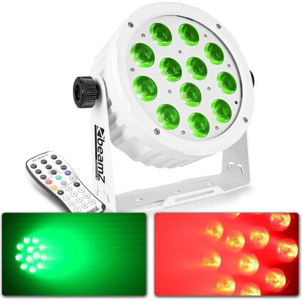 BeamZ BAC506W witte aluminium LED PAR voor binnen. Geen ventilator dus 100% stil.