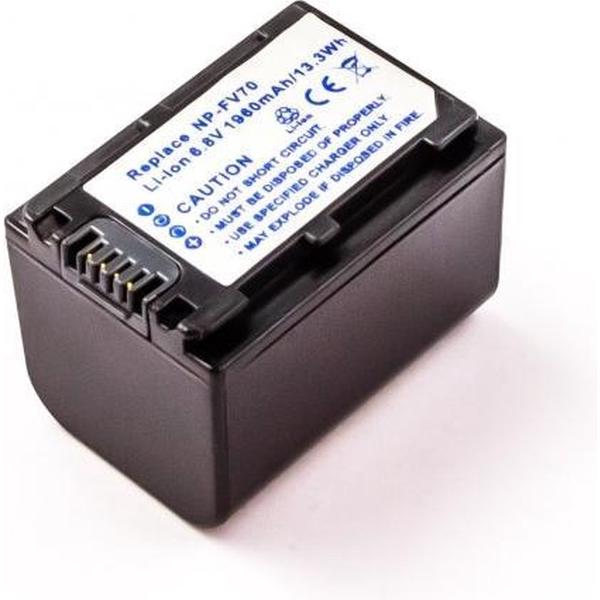 Battery similar SONY NP-FV70, Li-ion, 6,8V, 1960mAh, 13,3Wh, dark grey