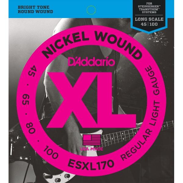 D'Addario ESXL170 Regular Light 45-10 Double Ball End 045 bassnarenset
